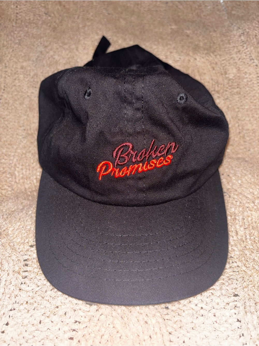 Broken Promises Things Have Changed Black Strapback Hat